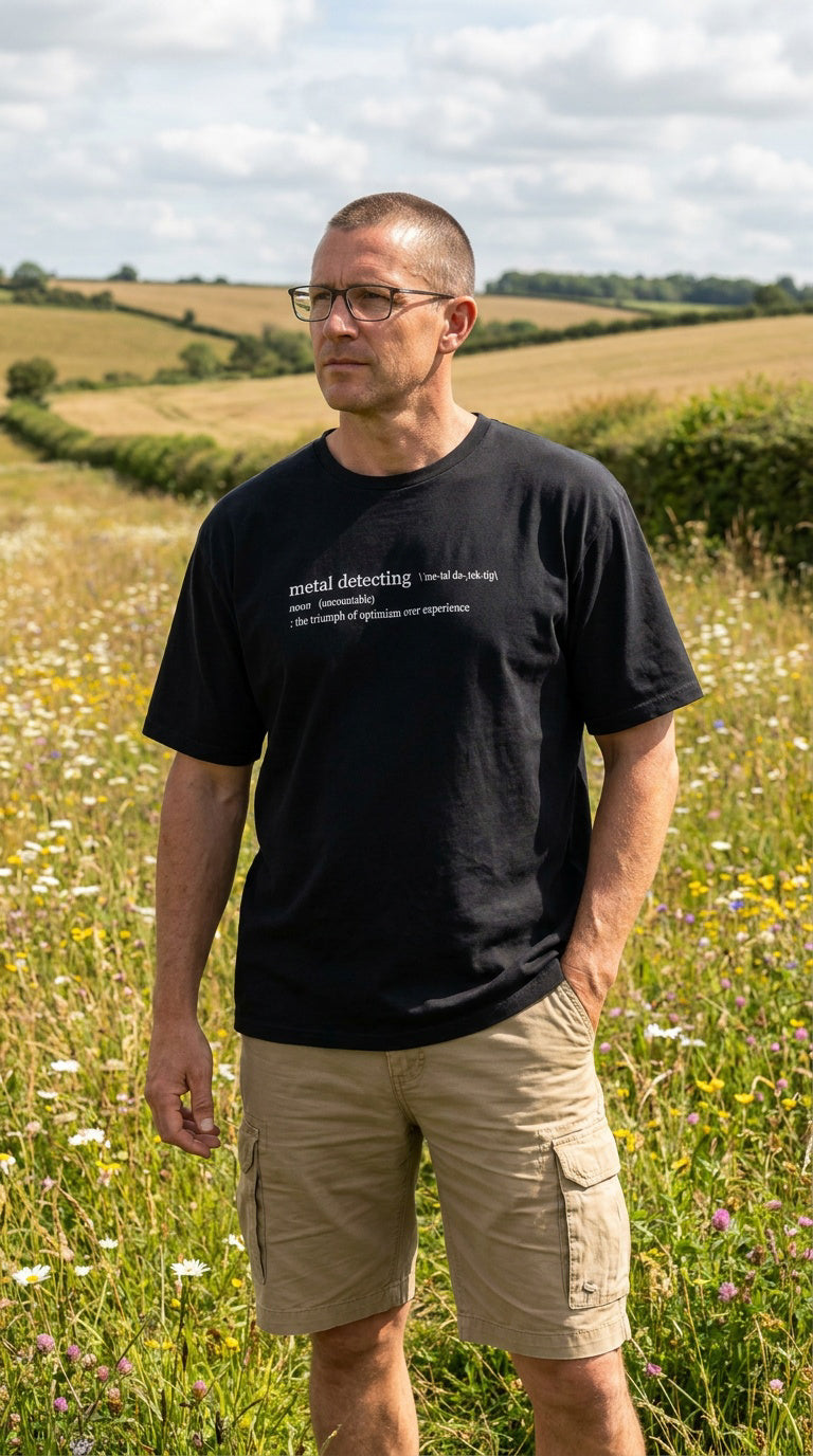 Metal Detecting: Definition (White Lettering)