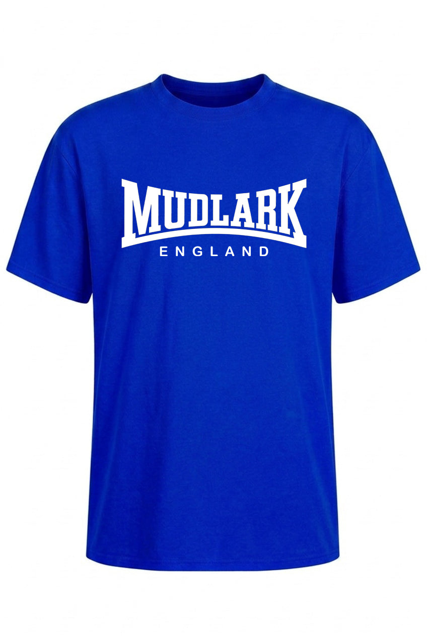 Mudlarking T-shirt: White "Mudlark ENGLAND" logo