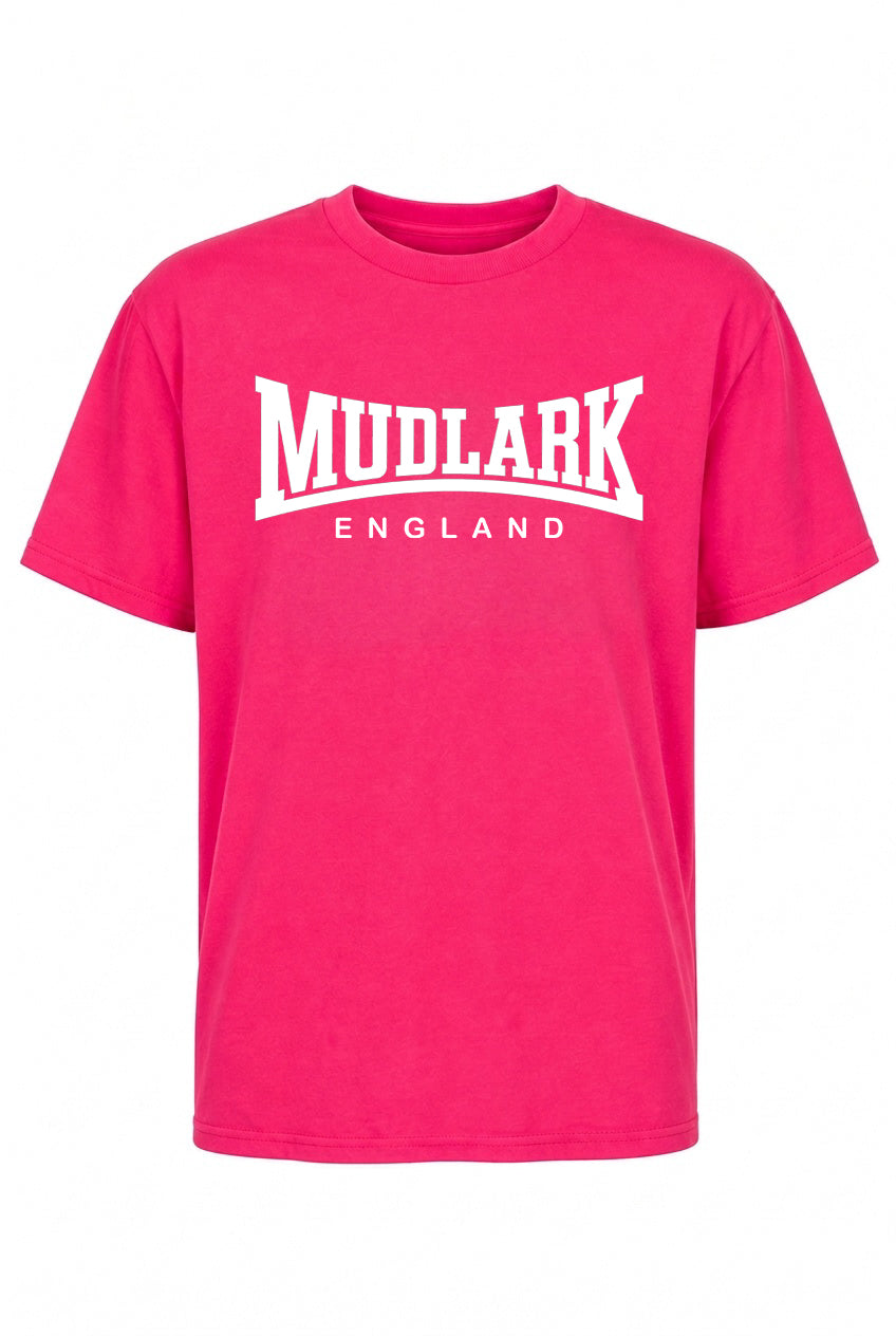 Mudlarking T-shirt: White "Mudlark ENGLAND" logo