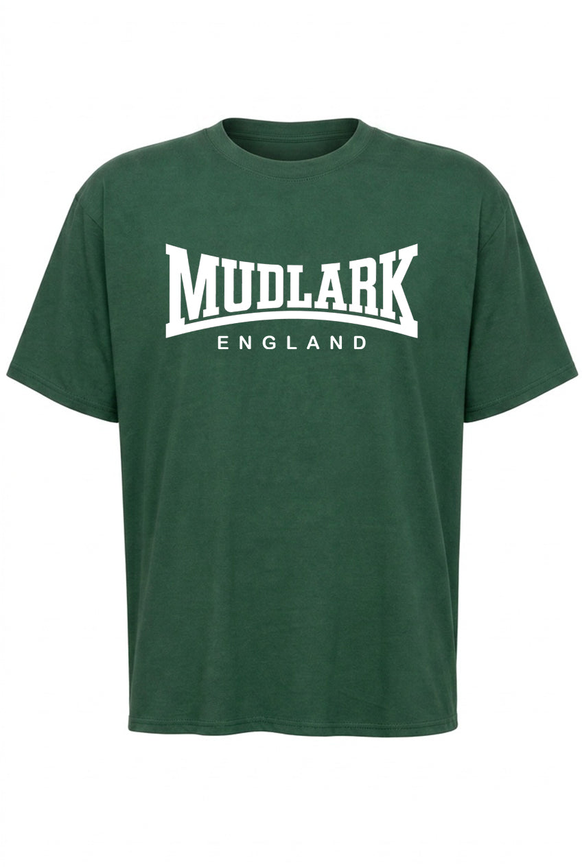 Mudlarking T-shirt: White "Mudlark ENGLAND" logo