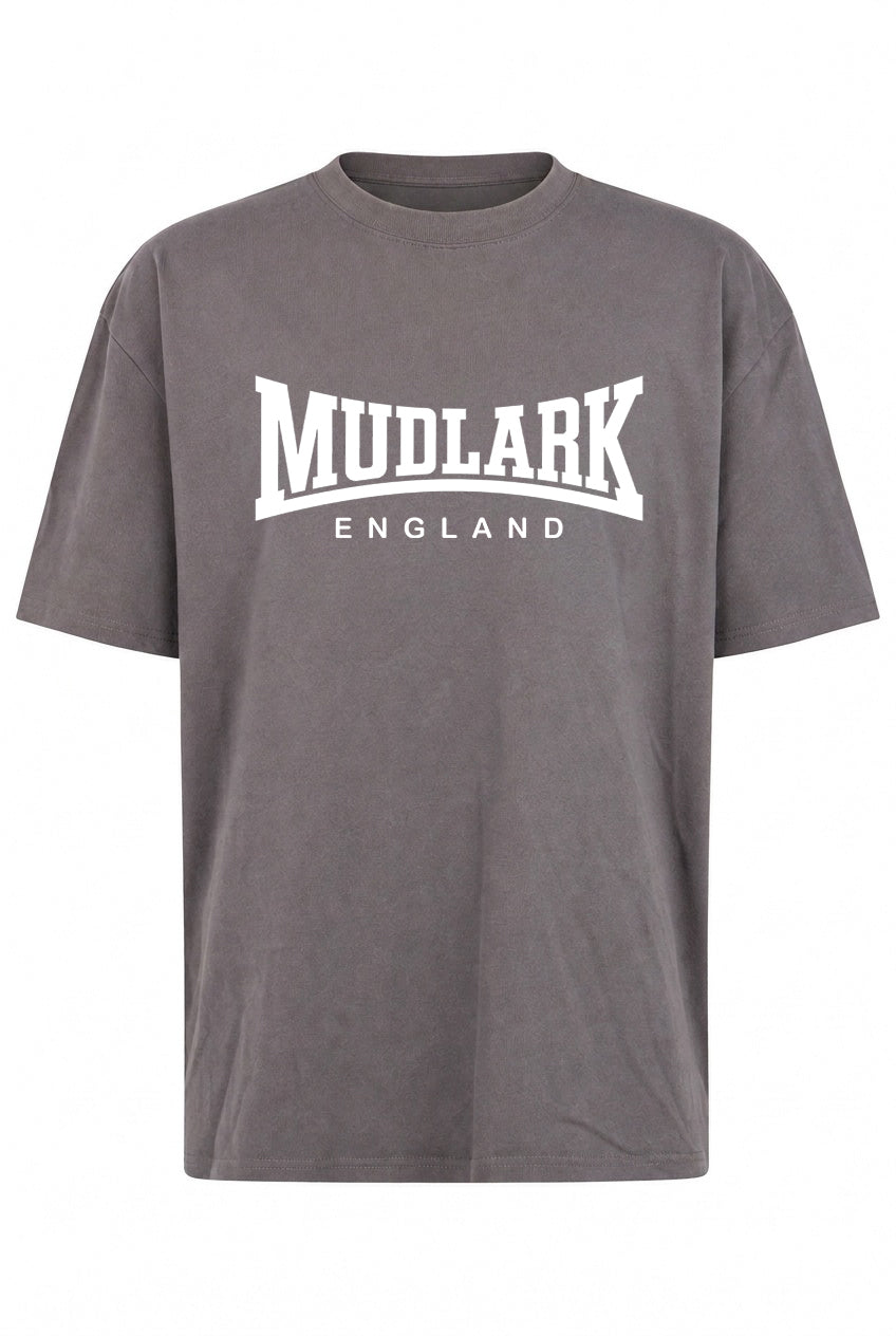 Mudlarking T-shirt: White "Mudlark ENGLAND" logo