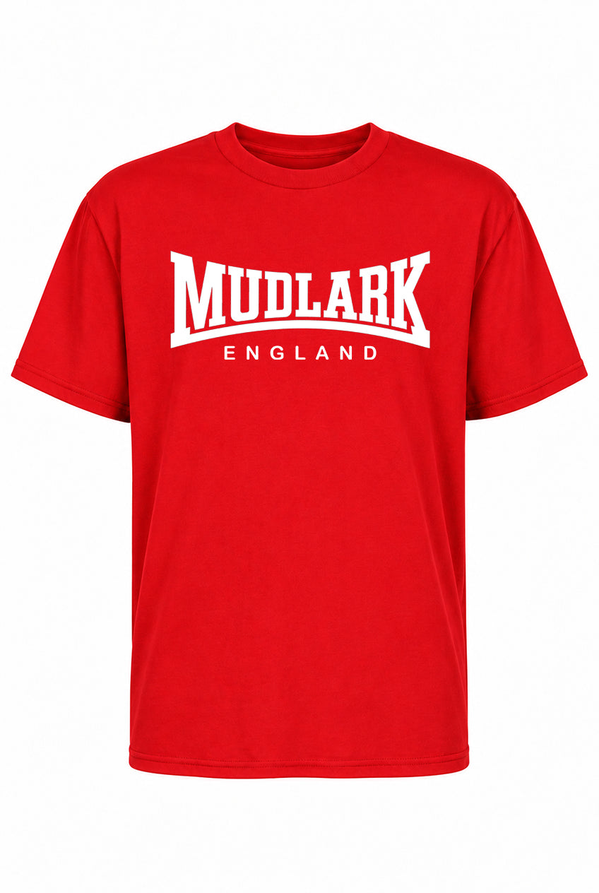 Mudlarking T-shirt: White "Mudlark ENGLAND" logo