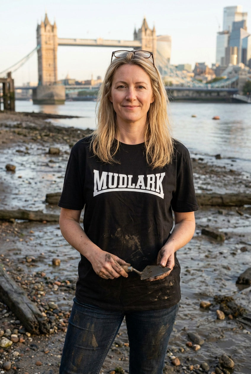 White "Mudlark" logo