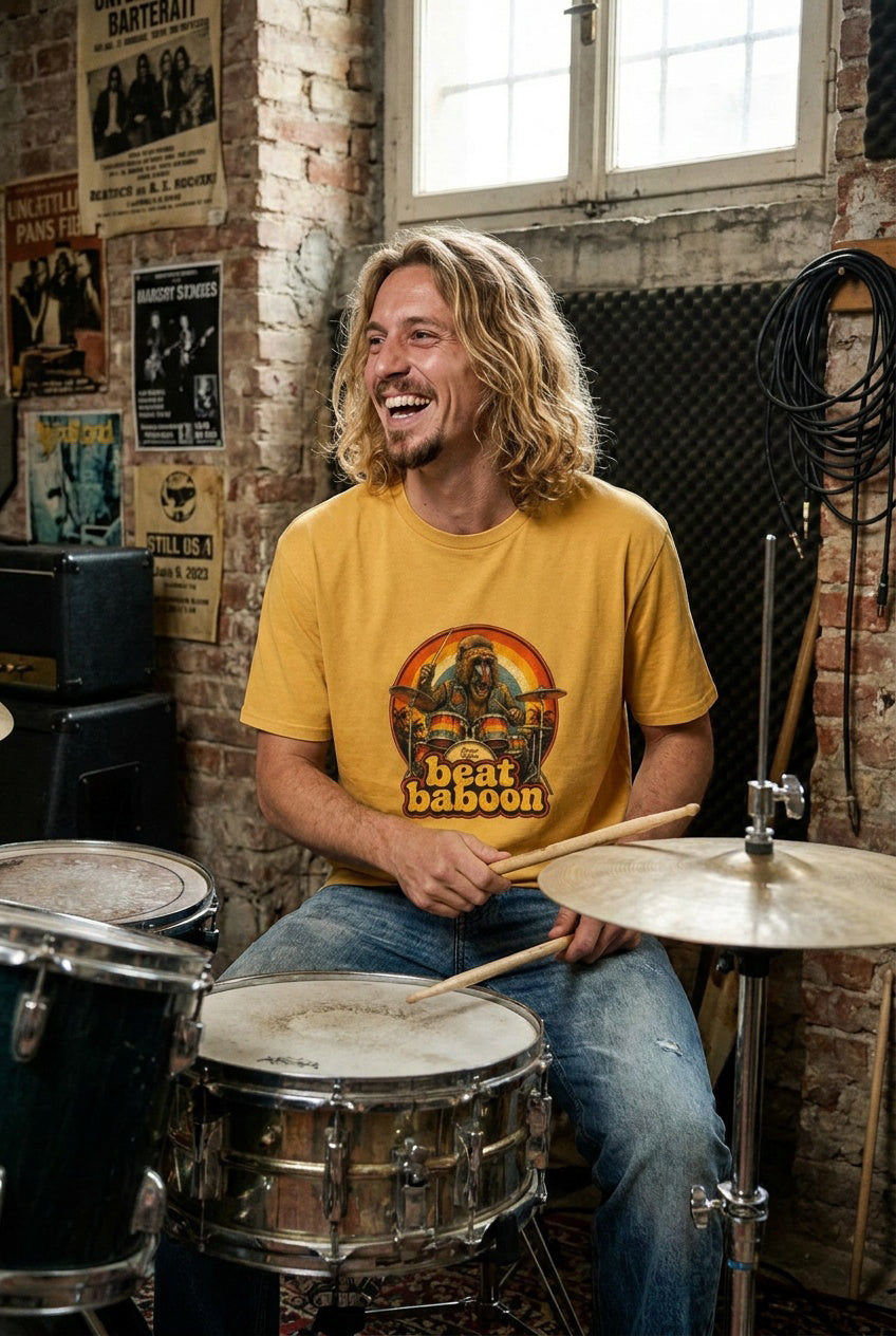 Retro "Beat Baboon" Drummer
