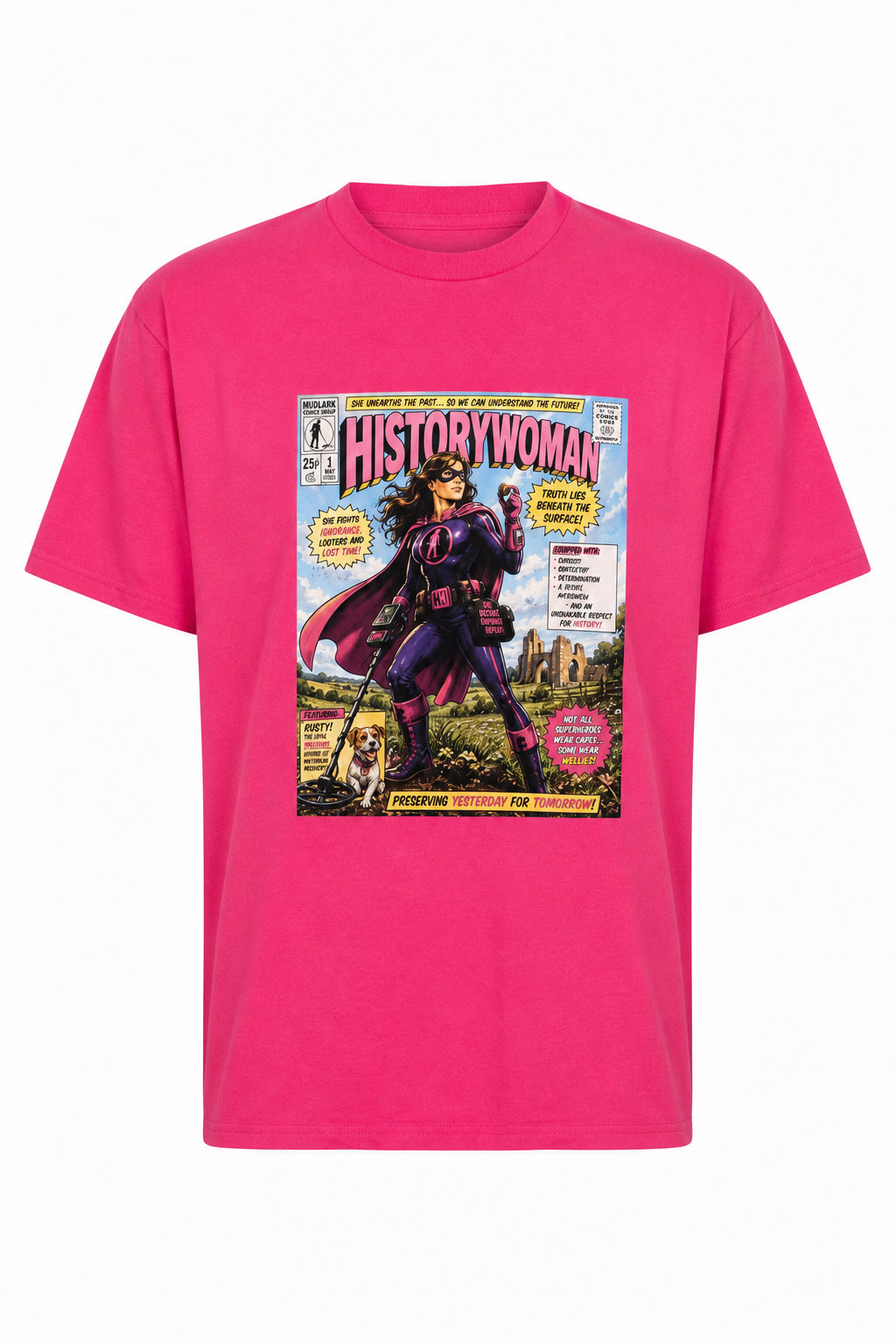 "Historywoman" Superhero Comic Book t-shirt