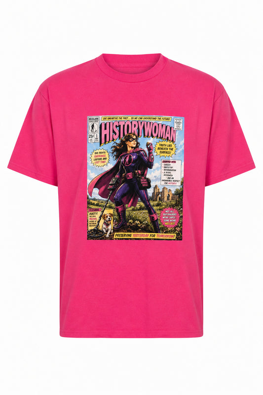 "Historywoman" Superhero Comic Book t-shirt